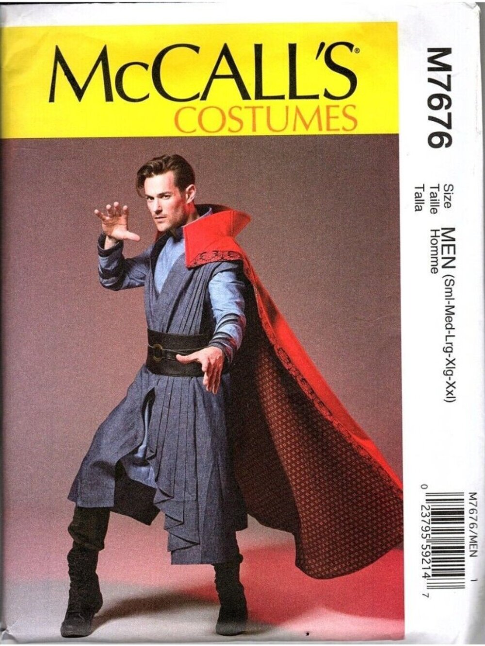 McCalls M7676 Mens S - XXL Assassin Cosplay Costume Uncut Sewing Pattern